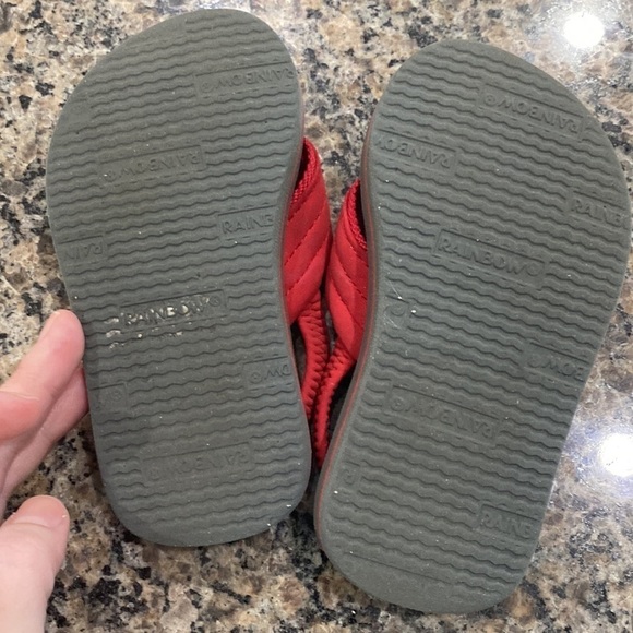 Toddler Rainbow Flip-flops w/detachable strap Size 7/8 GUC - Picture 8 of 10